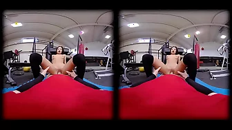 VRConk Petite girl fucked by fat cock at one's disposal the gym VR Porn